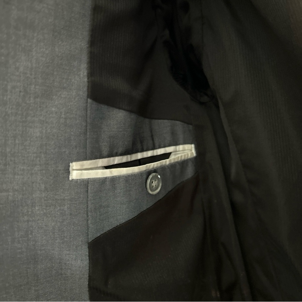 Express Extra Slim Gray Blazer - image 1